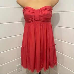 Free People Strapless Coral Dress. Size: Small Women’s
